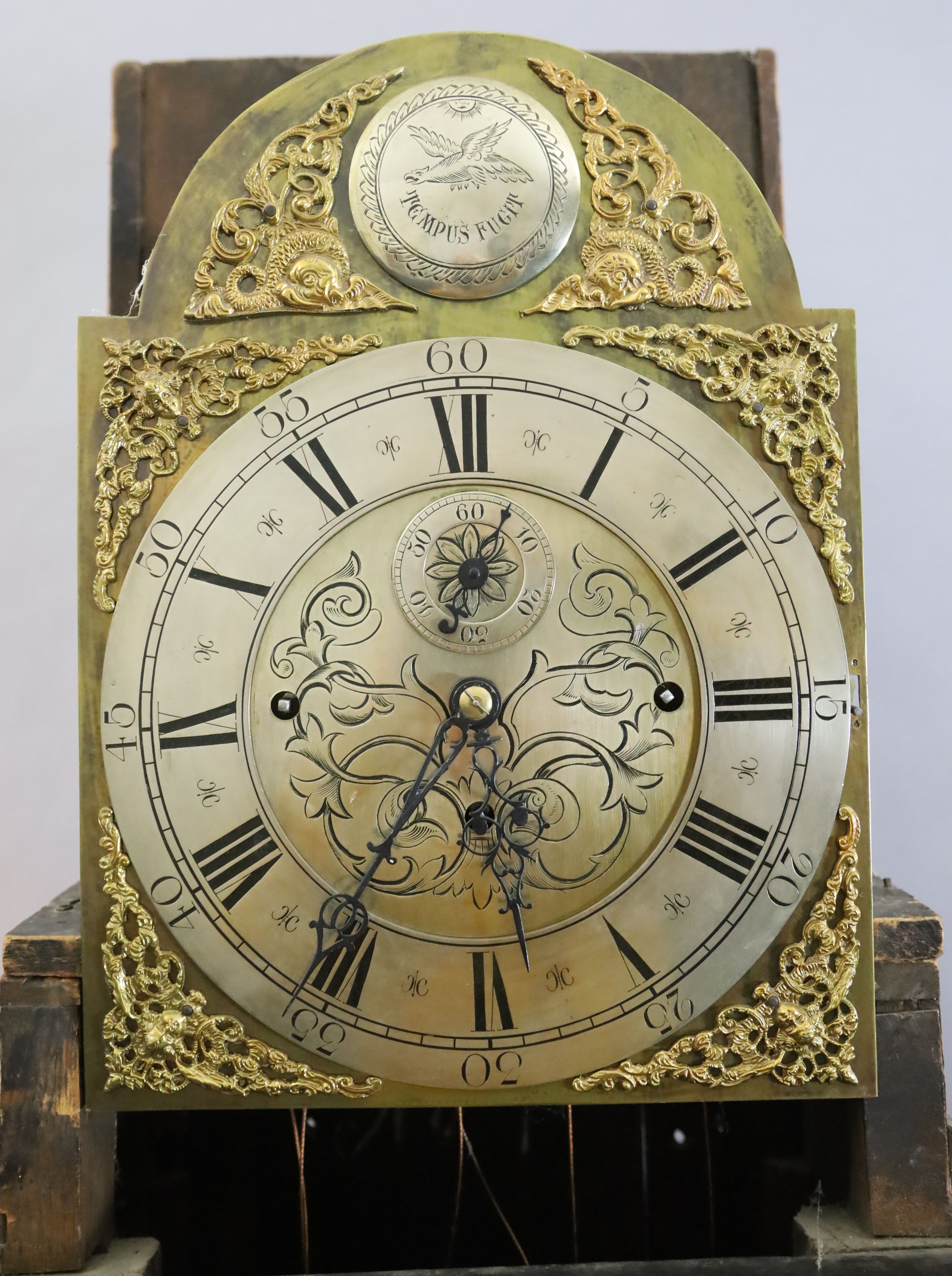 A George III mahogany eight day chiming longcase clock, H.7ft 9in.